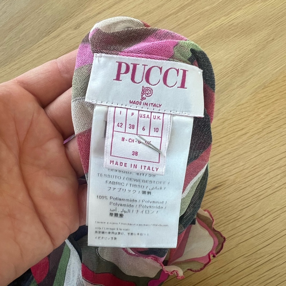 Pucci Red Vivara Maxi See Through Dress IT 42 - Picture 6 of 8
